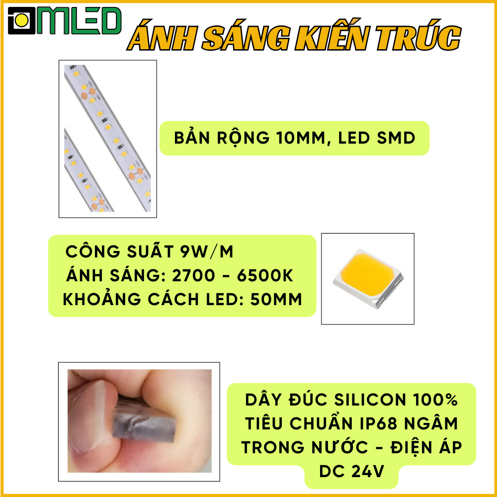 Dây led ip68 dc 24V