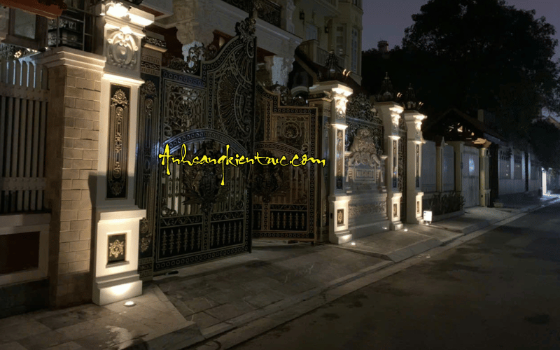 Đèn Rọi Cột 3x3W - 220V 2900K Chiếu Kiến Trúc 1 den roi cot 3x3 chieu roi tru cot