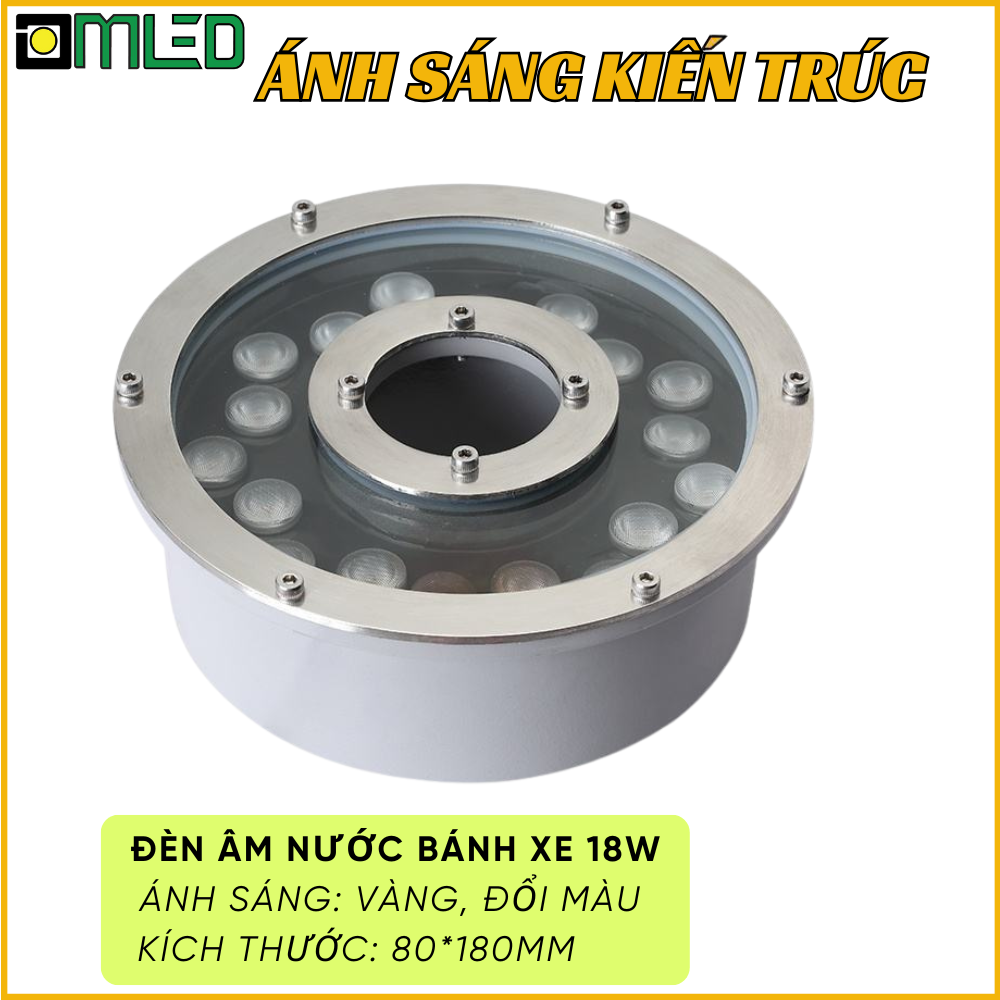 Đèn âm nước bánh xe 18W