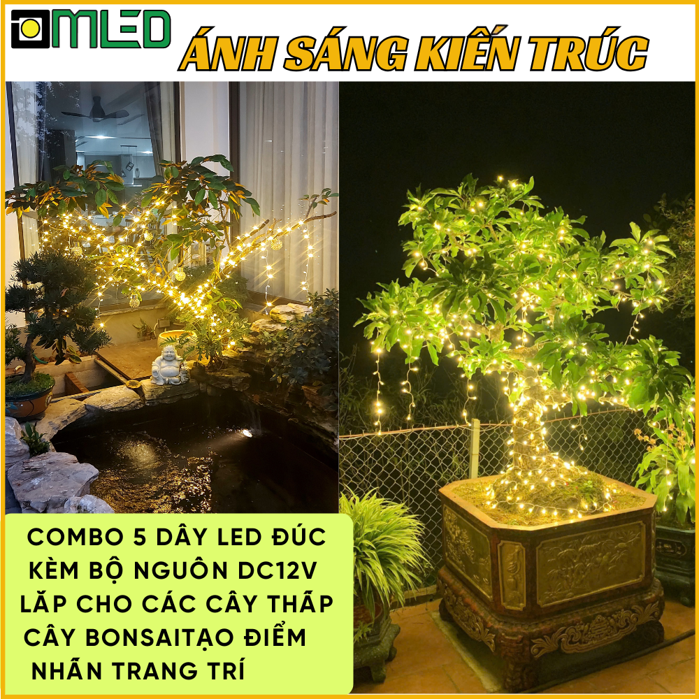 Dây led trang trí cây bonsai