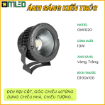 Đèn Rọi Cột 10W Góc Rộng 220V, Ánh Sáng Trắng Vàng - Ảnh 2