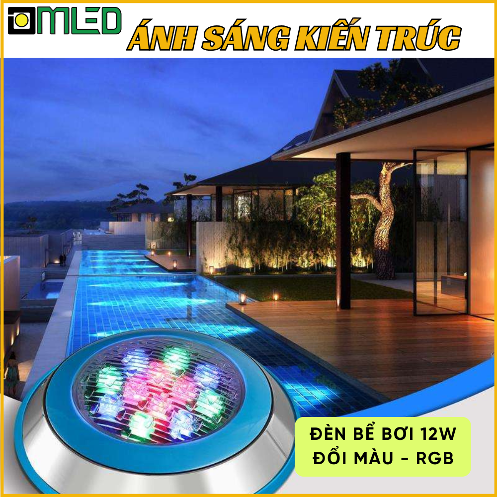 Đèn bể bơi 12W đổi màu