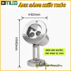 Kích thước đèn âm nước 3w
