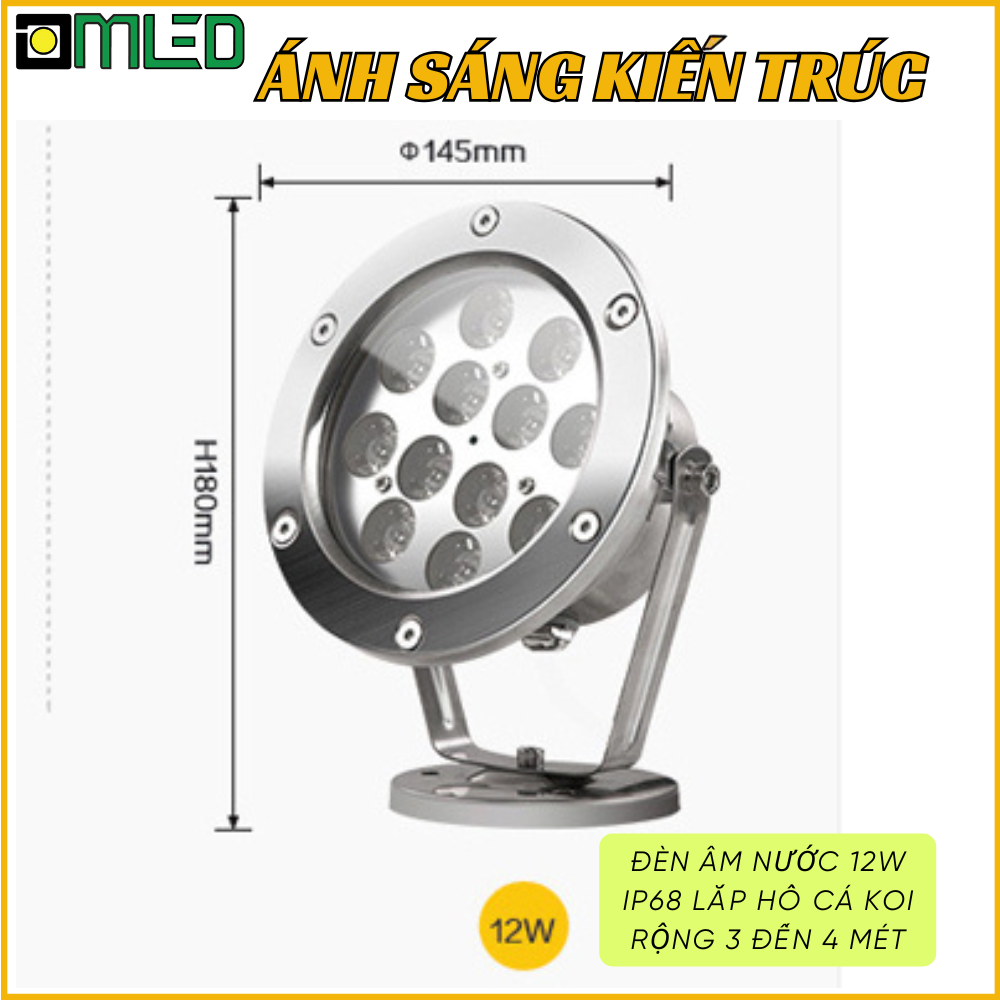 Kích thước đèn âm nước