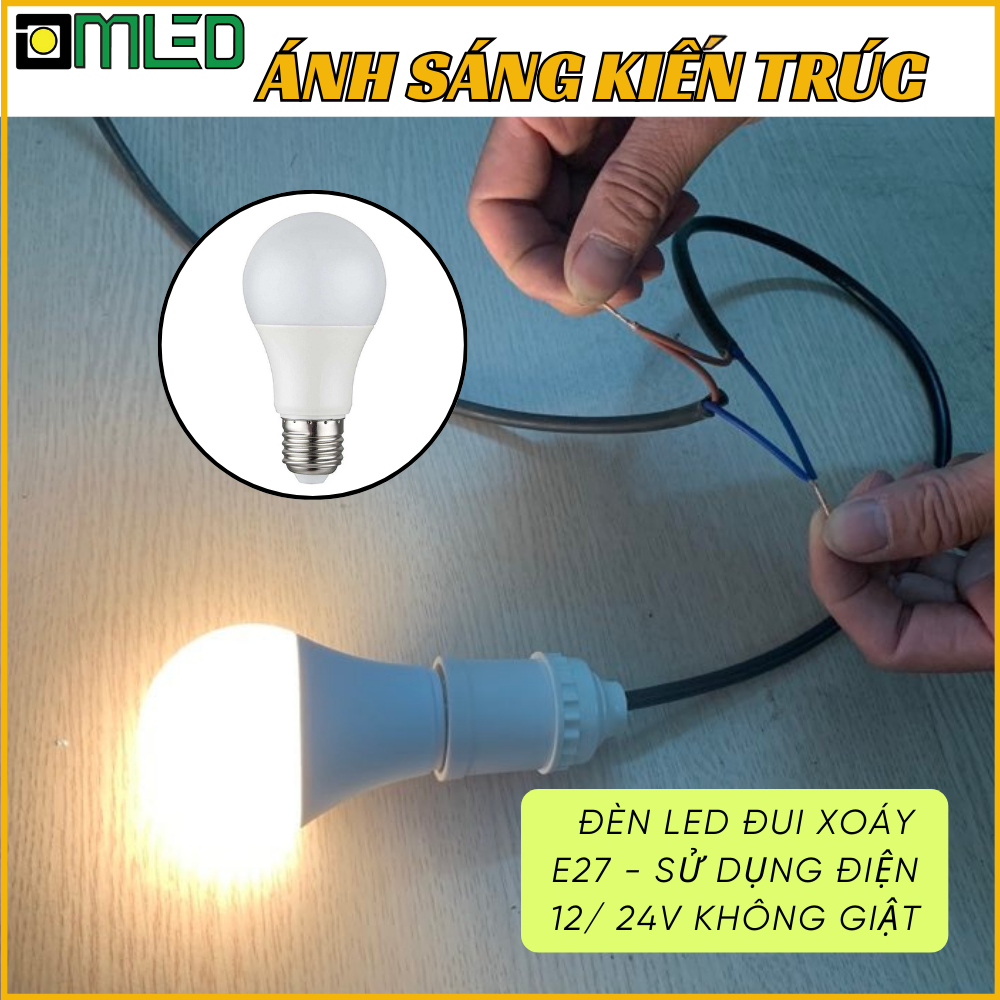 Đèn led đui xoáy e27 điện áp 12v 24v