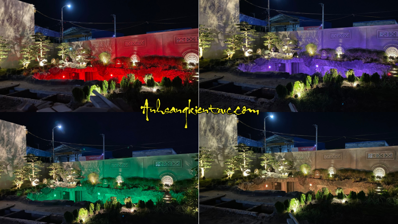 đèn âm nước đổi màu