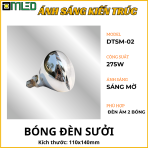 Bóng đèn sưởi phòng tắm âm trần ánh sáng mờ giữ ấm an toàn